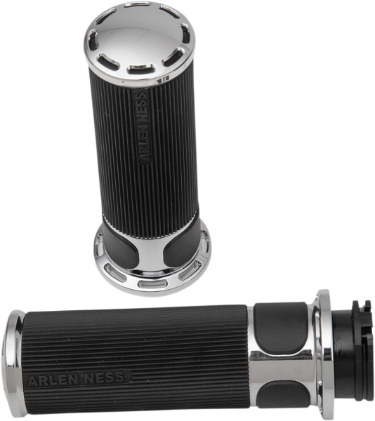 Griffe Slot Spur Cbl chrome - Grips Slot Spur Fusion Drosselventil By Kabel Chrome
