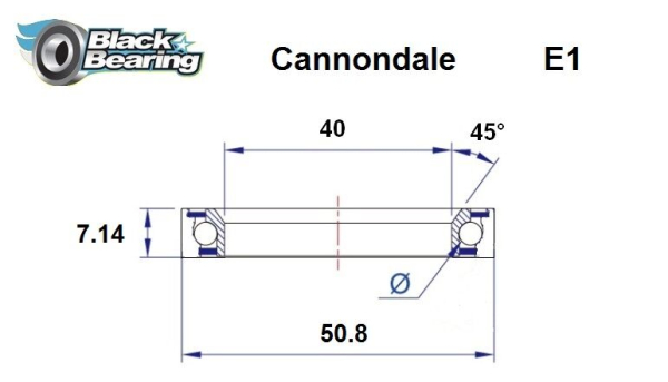 Hb 40x50.8x7.14 45 /90 - Headset Lager