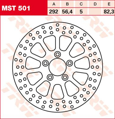 hinten Bremsschreibe XL/Bt - Bremse Rotor rund Fixed 292 hinten