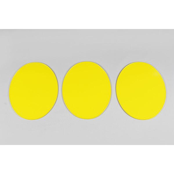 Kit Uni Oval Plate Yl 3pc - Oldtimer Universal Oval Number Plate gelb (3-Pack)