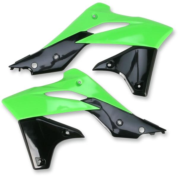 Kühlerabdeckungen Kxf250/450 Oem - Kühlerhülse Covers Kawasaki Kxf250 Oem-Color (schwarz/grün)