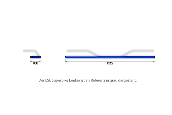 LSL 1 Zoll Alu-Lenker Drag Bar mit Langloch