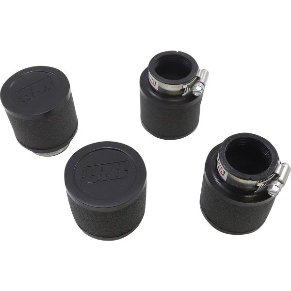 Luftfilter Kit schwarz (4) - High-Flow Klemme-On Pod Filter Kit Straight schwarz 4-Pk