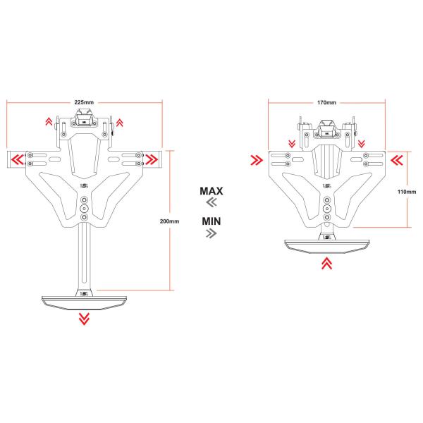 MANTIS-RS PRO für Kawasaki Z 800 / e, inkl. Kennzeichenbeleuchtung