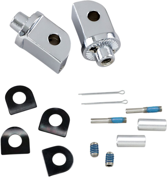 Montageteil Fußrasten hinten Spln Kaw - Splined Adapter Mounts Chrome