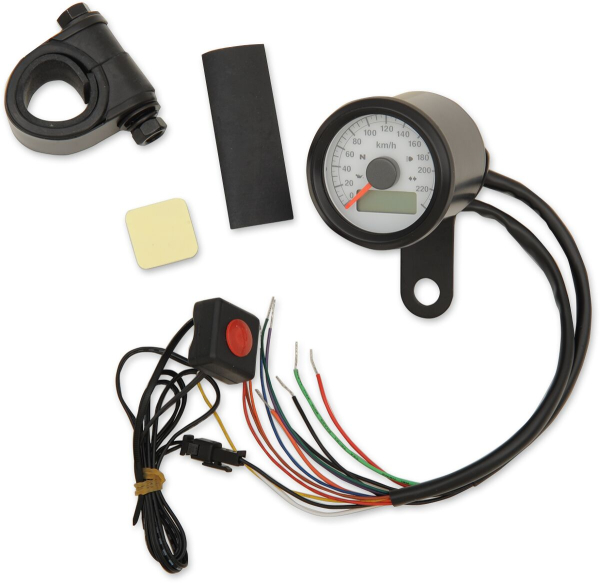 Programmierbarer 1-7/8&quote; Tachometer mit Anzeigenlämpchen, metrisch