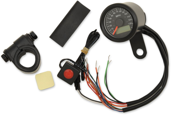 Programmierbarer 1-7/8&quote; Tachometer mit Anzeigenlämpchen, zöllig