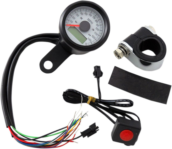Programmierbarer 1-7/8&quote; Tachometer mit Anzeigenlämpchen, zöllig