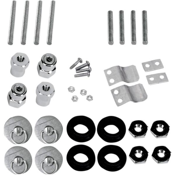 Quick Scheiben Kit Softail - Specific Fit Docking Post Fastener Kit Chrome