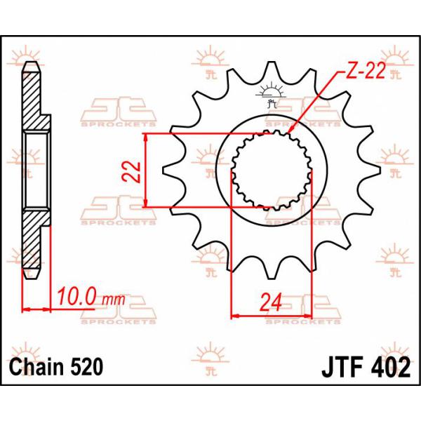 Ritzel Front 13t 520 - Jtf402.13 Front Ersatz Ritzel 13 Teeth 520 Pitch Natural Chromoly Steel Alloy