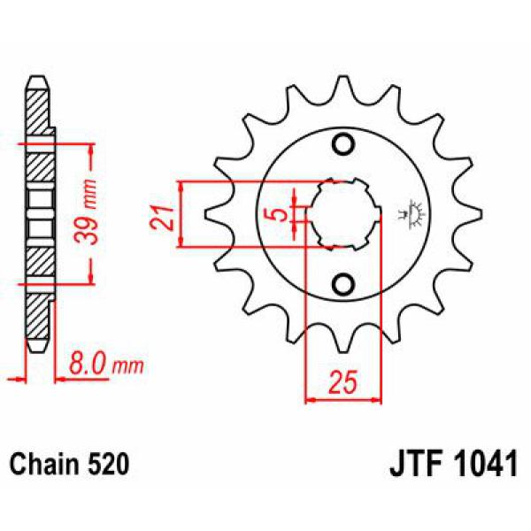 Ritzel Front 14t 520 - Jtf104114 Front Ersatz Ritzel 14 Teeth 520 Pitch Natural Chromoly Steel Alloy