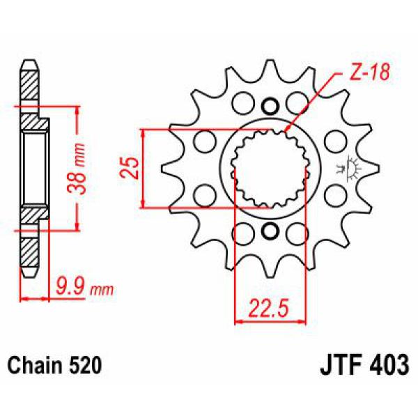 Ritzel Front 14t 520 - Jtf403.14 Front Ersatz Ritzel 14 Teeth 520 Pitch Natural Scm420 Chromoly Steel Alloy