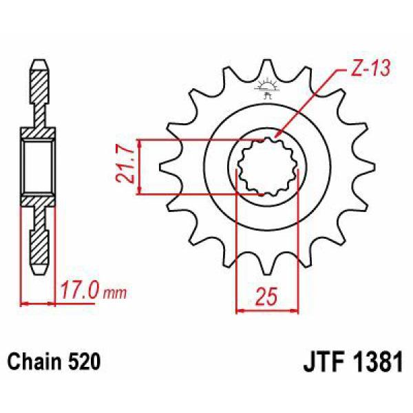 Ritzel Front 15t 520 - Jtf1381.15 Front Ersatz Ritzel 15 Teeth 520 Pitch Natural Chromoly Steel Alloy