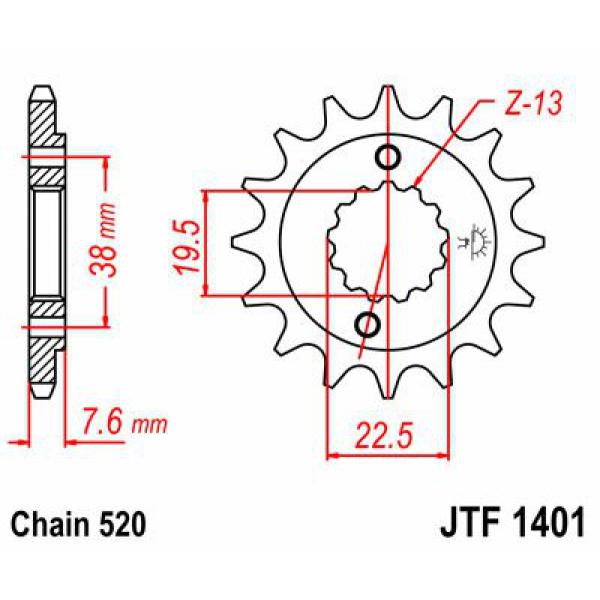 Ritzel Front 16t 520 - Jtf1401.16 Front Ersatz Ritzel 16 Teeth 520 Pitch Natural Scm420 Chromoly Steel Alloy