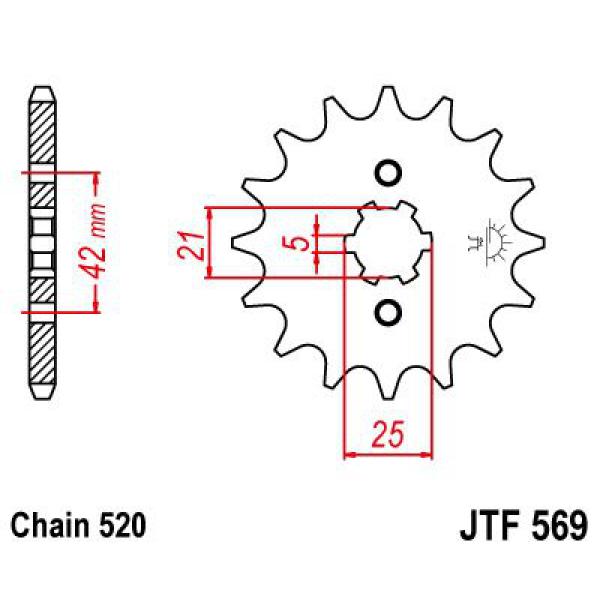 Ritzel Front 18t 520 - Jtf569.18 Front Ersatz Ritzel 18 Teeth 520 Pitch Natural Scm420 Chromoly Steel Alloy