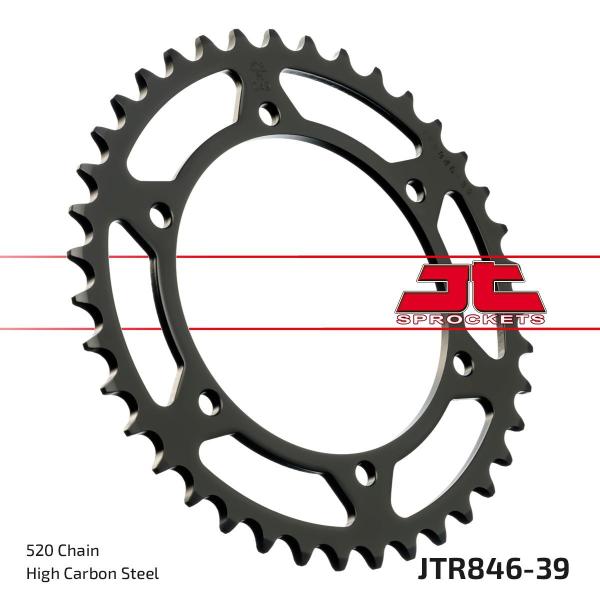 Ritzel hinten 39t 520 - Jtr846.39 hinten Ersatz Ritzel 39 Teeth 520 Pitch Natural C49 High Vergaser Steel