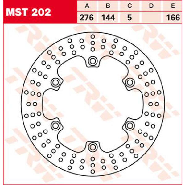 Rotor Trw Mst202 - Bremse Rotor rund Fixed 276 Front/hinten