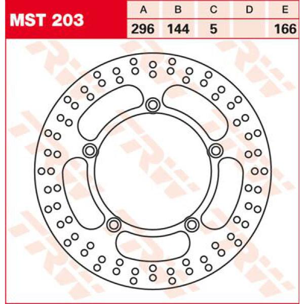 Rotor Trw Mst203 - Bremse Rotor rund Fixed 296 Front