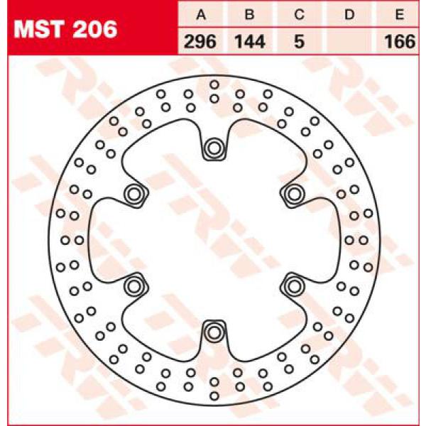 Rotor Trw Mst206 - Bremse Rotor rund Fixed 296 Front