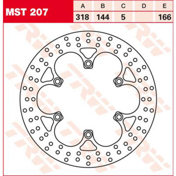 Rotor Trw Mst207 - Bremse Rotor rund Fixed 318 Front