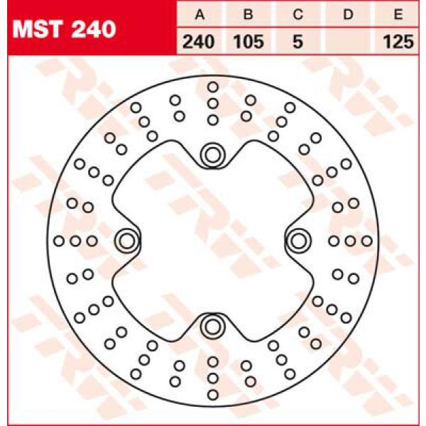 Rotor Trw Mst240 - Bremse Rotor Fixed 240 rund hinten