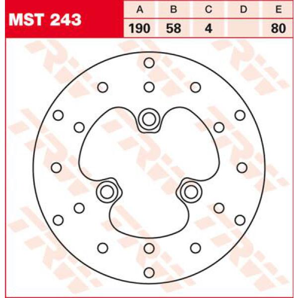 Rotor Trw Mst243 - Bremse Rotor Fixed 190 rund Front/hinten