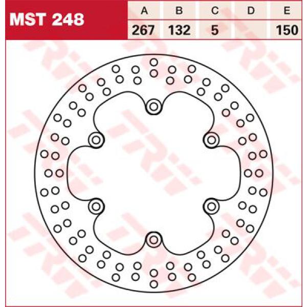 Rotor Trw Mst248 - Bremse Rotor Fixed 267 rund hinten