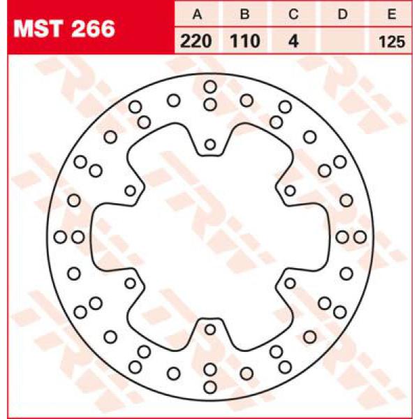 Rotor Trw Mst266 - Bremse Rotor Fixed rund