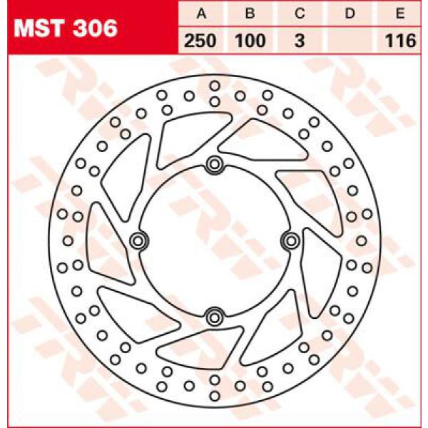 Rotor Trw Mst306 - Bremse Rotor Fixed rund