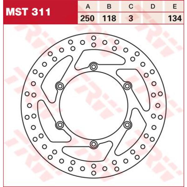 Rotor Trw Mst311 - Bremse Rotor Fixed rund