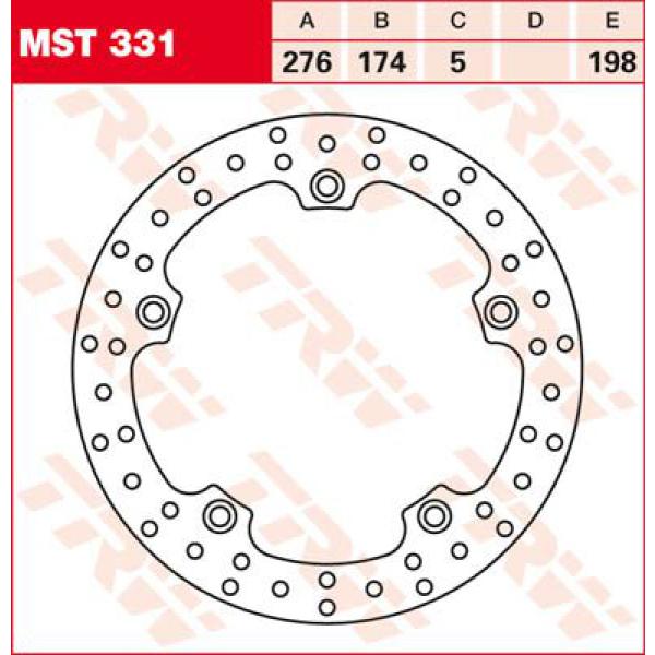 Rotor Trw Mst331 - Bremse Rotor Fixed 250 rund hinten