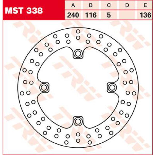 Rotor Trw Mst338 - Bremse Rotor Fixed 240 rund hinten