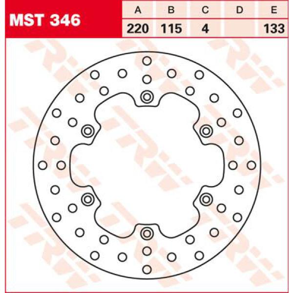 Rotor Trw Mst346 - Bremse Rotor Fixed rund