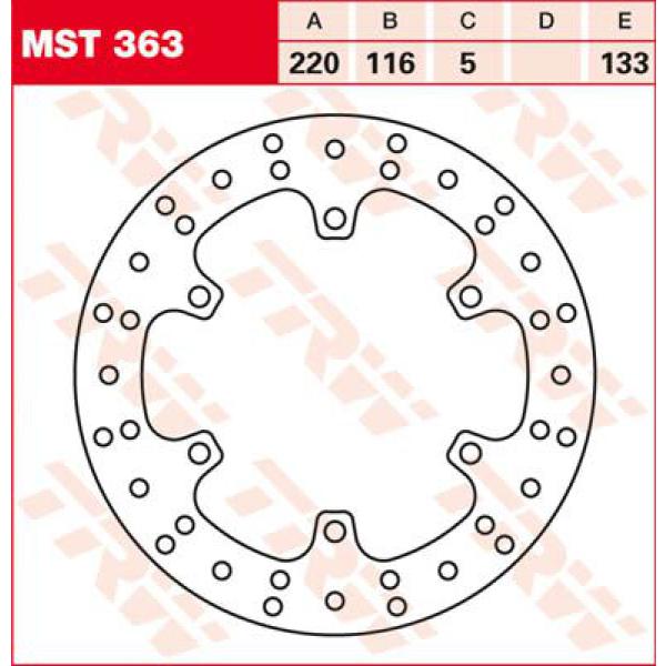 Rotor Trw Mst363 - Bremse Rotor Fixed 220 rund hinten