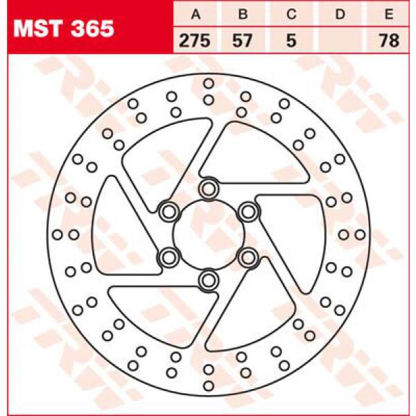 Rotor Trw Mst365 - Bremse Rotor rund Fixed 275 hinten