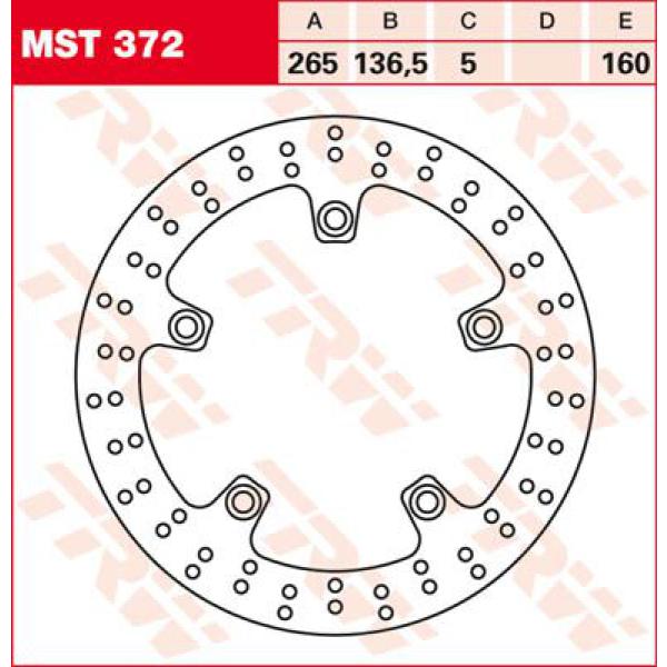 Rotor Trw Mst372 - Bremse Rotor Fixed 265 rund hinten