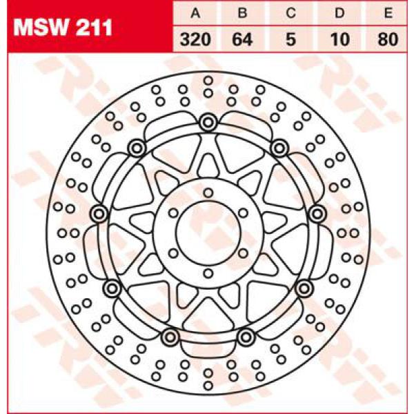 Rotor Trw Msw211 - Bremse Rotor Floating 320 rund Standard-Design