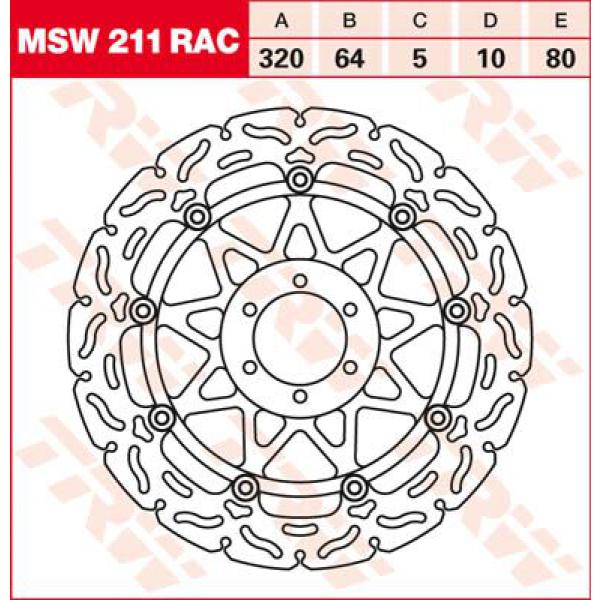 Rotor Trw Msw211rac - Bremse Rotor Floating 320 Rac-Design