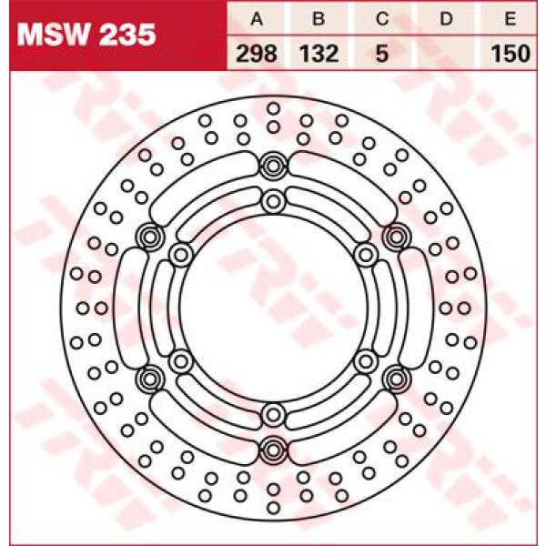 Rotor Trw Msw235 - Bremse Rotor Floating 298 rund Standard-Design