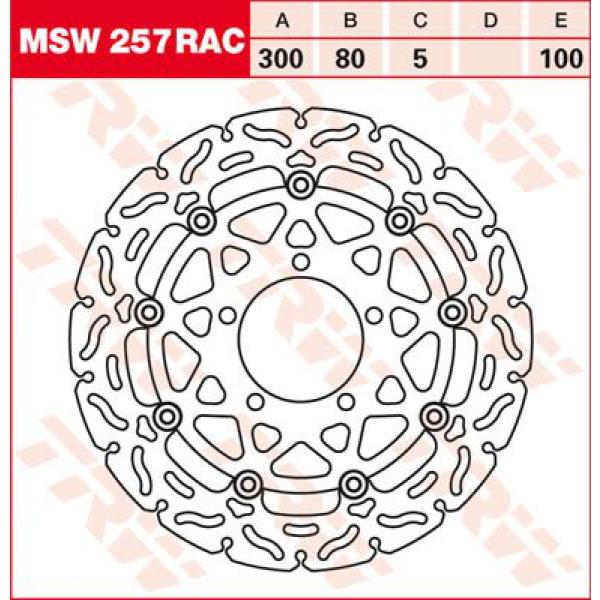 Rotor Trw Msw257rac - Bremse Rotor Floating 300 Rac-Design