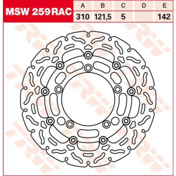 Rotor Trw Msw259rac - Bremse Rotor Floating Rac-Design