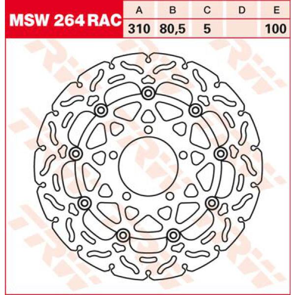 Rotor Trw Msw264rac - Bremse Rotor Floating 310 Rac-Design