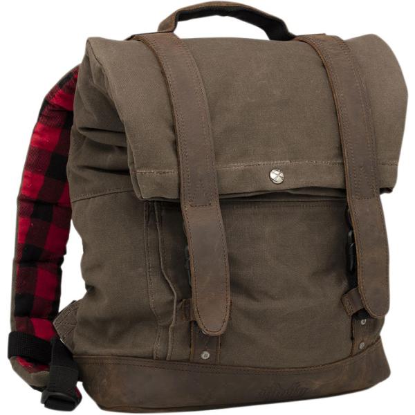 Rucksack Waxed Cotton - Rucksack schwarz Wet Waxed