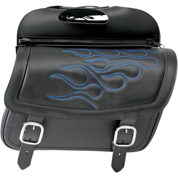 Satteltasche Flame blau Lg - Highwayman blau Flame Tattoo SaddleTasches Large