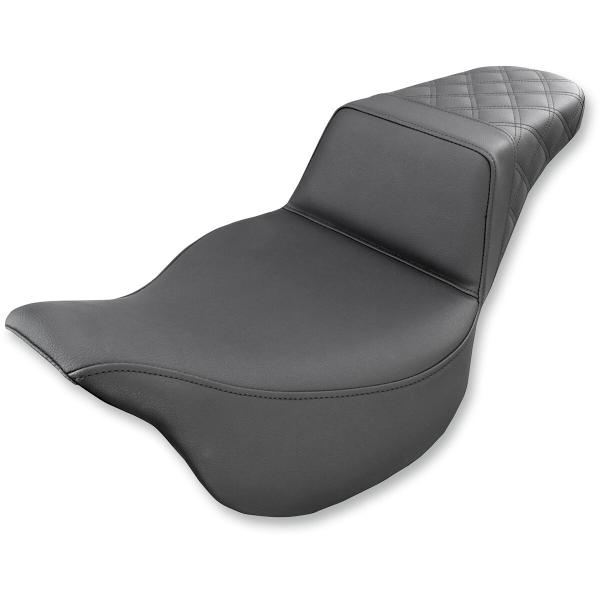 Sitz Step Up hinten Ls Flh - 2-Up Sitz Step Up Ls Front|hinten Vinyl|Saddlegel™ Plain schwarz