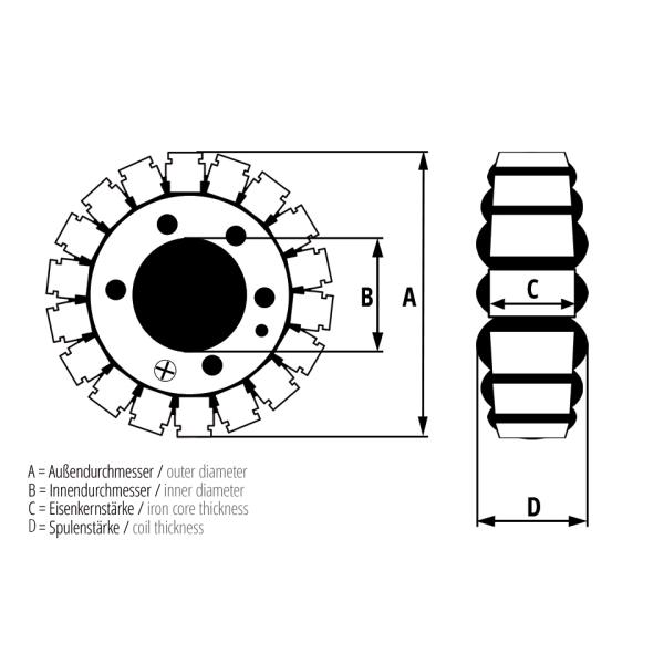 Stator ESC1060 für Lichtmaschine