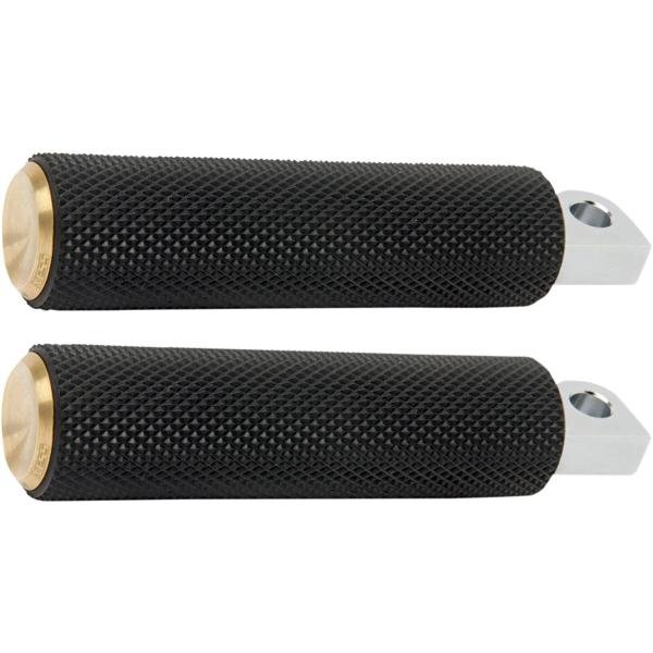 Stifte Knurled Brass - Fußrasten Knurled Fusion schwarz Brass Endcap