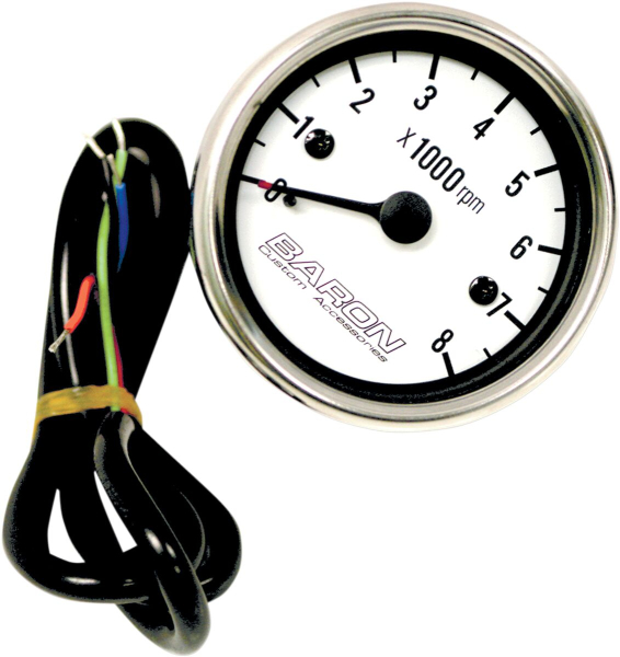 Tach Replcmnt Wt Face - Tachometer 3&quote; Ersatz W/White Face