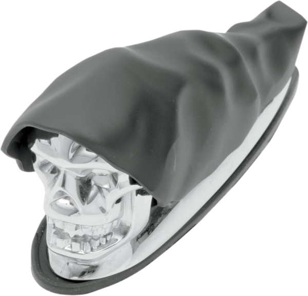 Totenkopf-Zierelement mit schwarzer Abdeckung