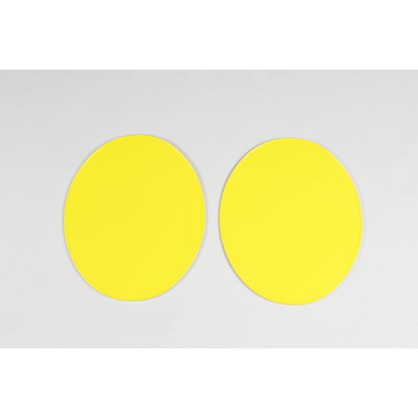 Uni Oval Plate Yl 2pc - Oldtimer Universal Oval Number Plate gelb (2-Pack)